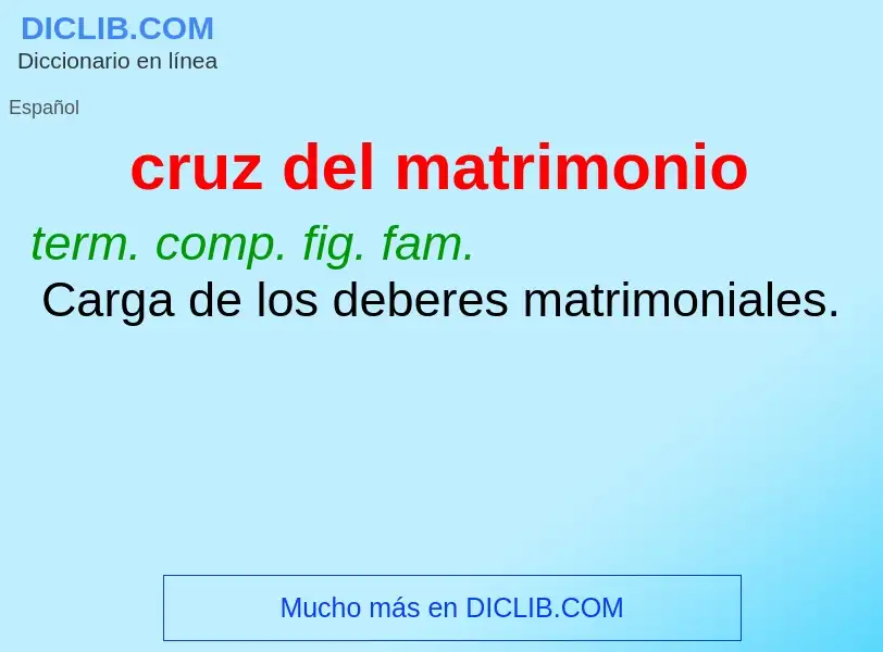 O que é cruz del matrimonio - definição, significado, conceito