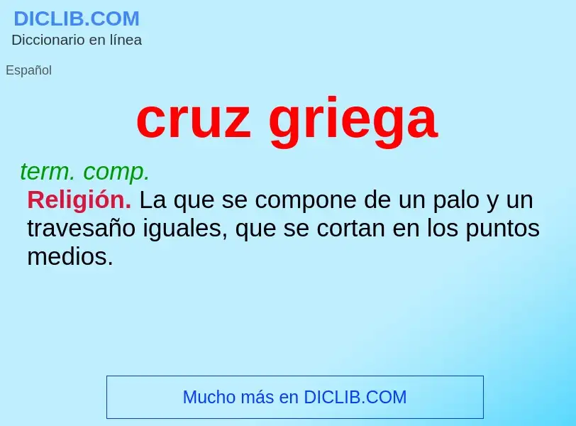 O que é cruz griega - definição, significado, conceito