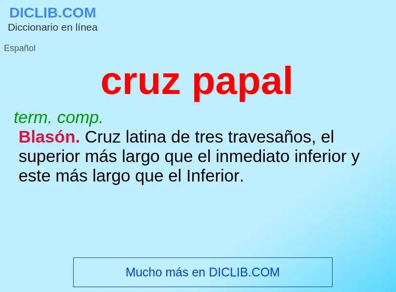 Wat is cruz papal - definition