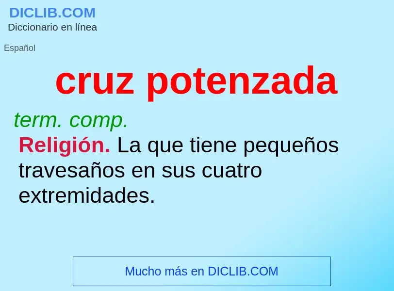 What is cruz potenzada - definition