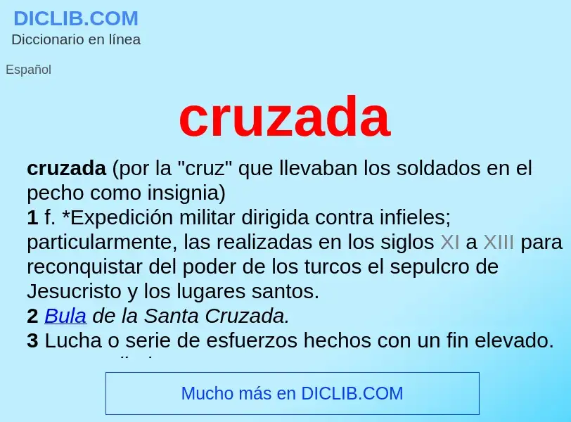 What is cruzada - definition