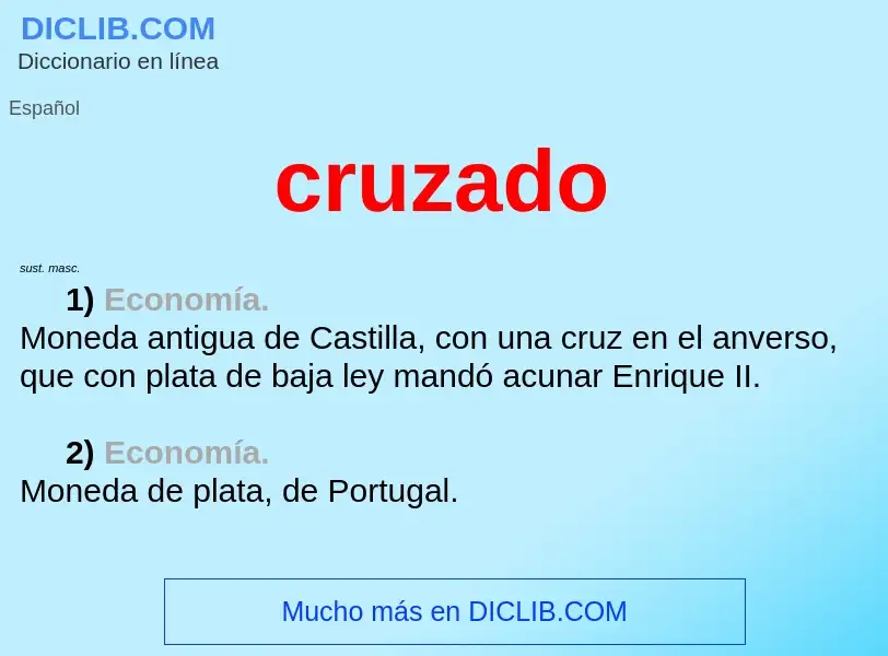 Wat is cruzado - definition