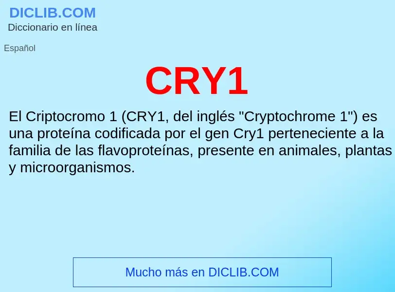 ¿Qué es CRY1? - significado y definición