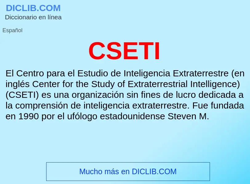 ¿Qué es CSETI? - significado y definición