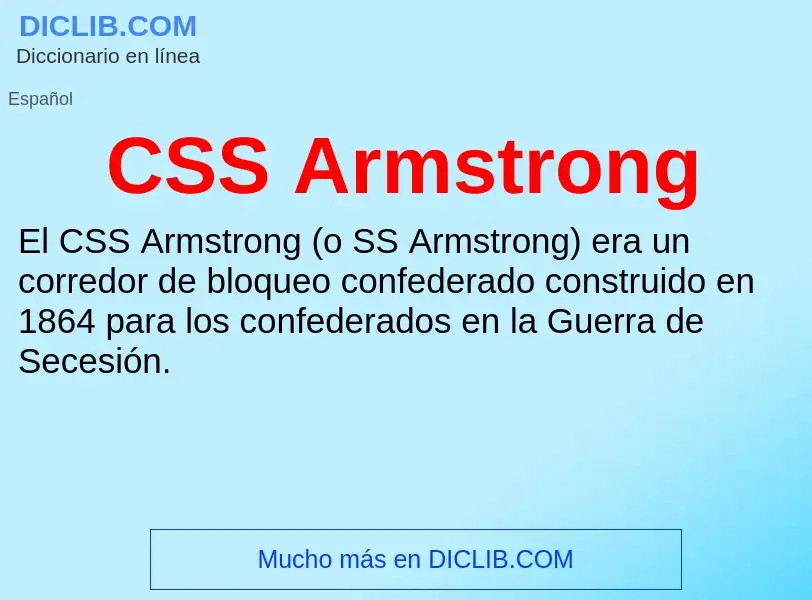 ¿Qué es CSS Armstrong? - significado y definición