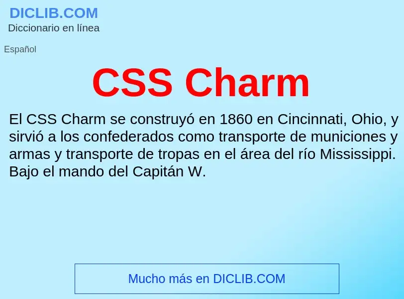 ¿Qué es CSS Charm? - significado y definición