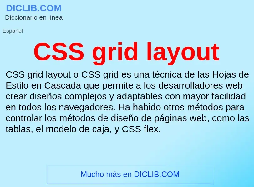 ¿Qué es CSS grid layout? - significado y definición