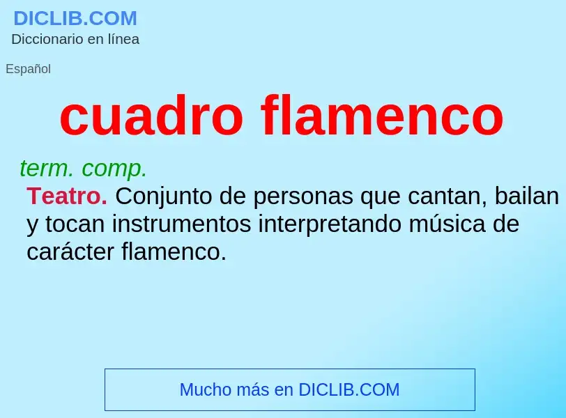 Что такое cuadro flamenco - определение