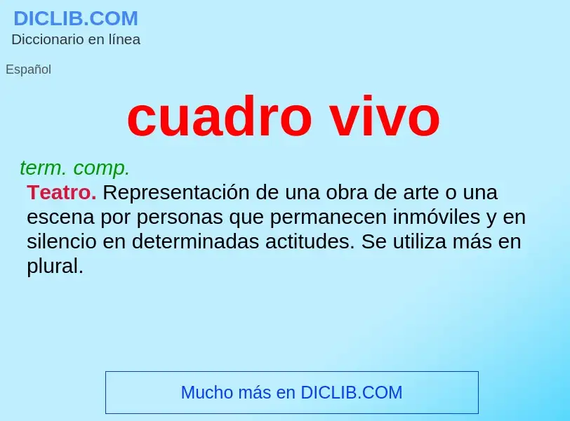 Что такое cuadro vivo - определение