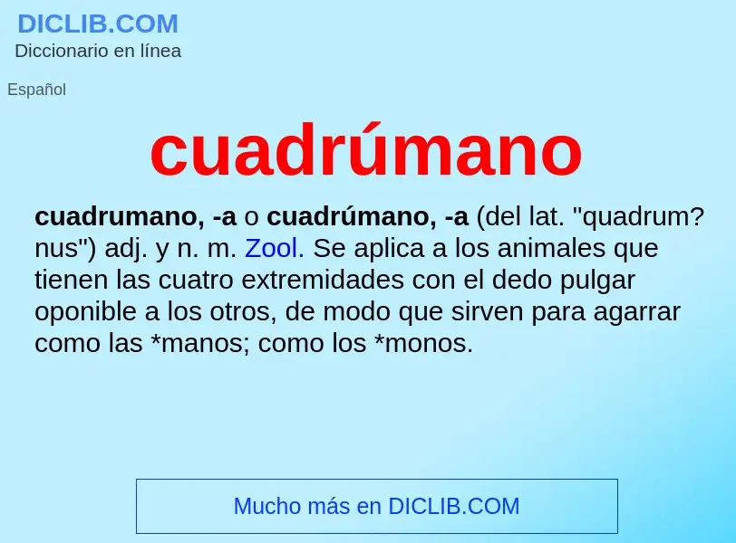 Wat is cuadrúmano - definition