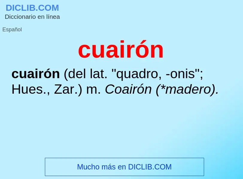 Что такое cuairón - определение