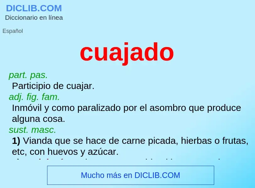 O que é cuajado - definição, significado, conceito