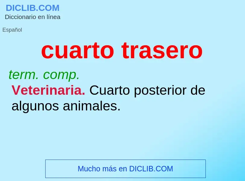 Wat is cuarto trasero - definition