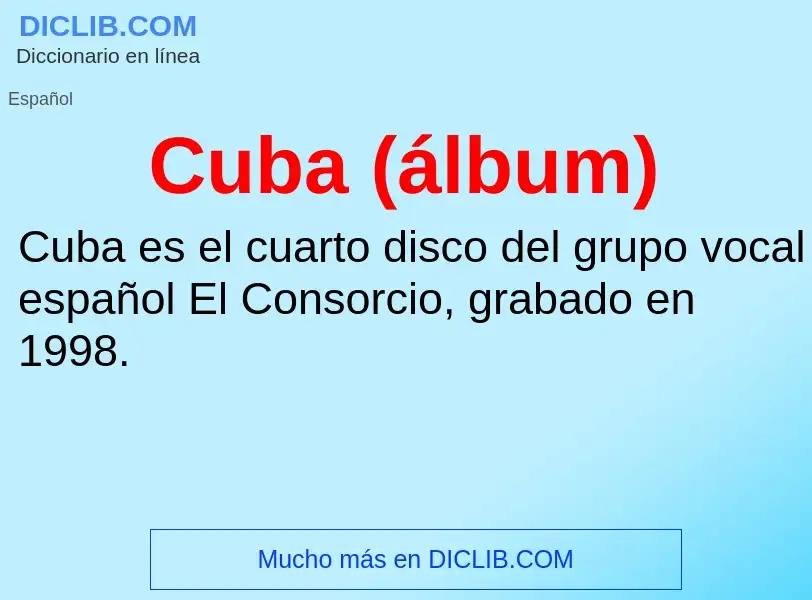 What is Cuba (álbum) - definition