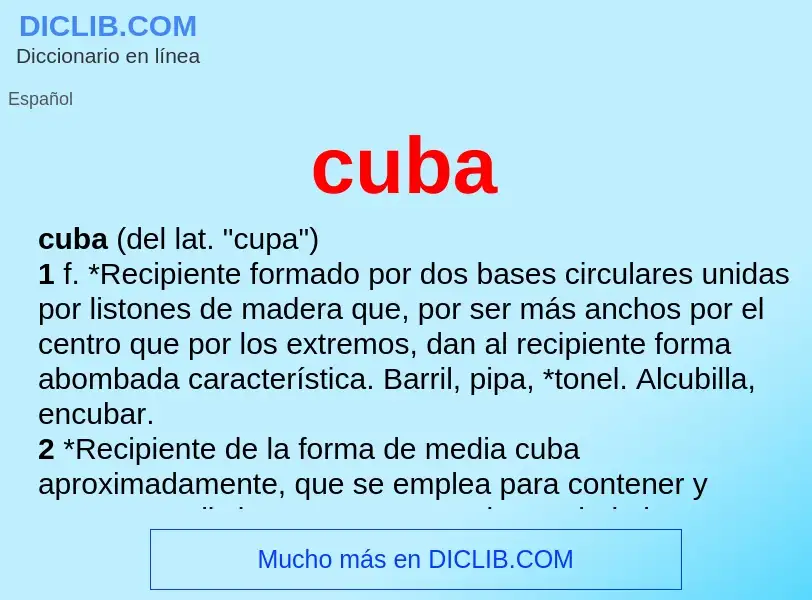 O que é cuba - definição, significado, conceito