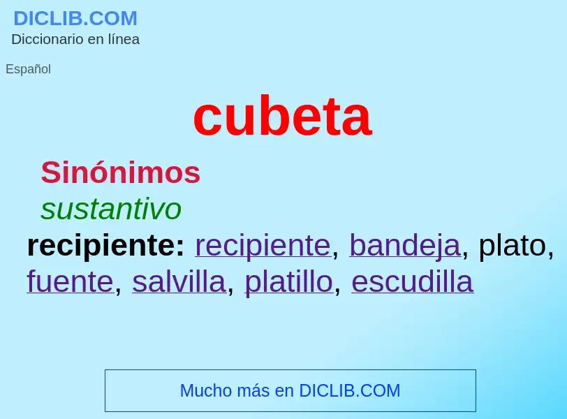 What is cubeta - definition