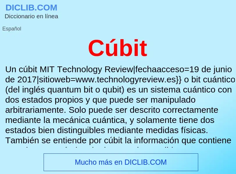 Was ist Cúbit - Definition