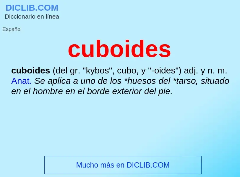 ¿Qué es cuboides? - significado y definición