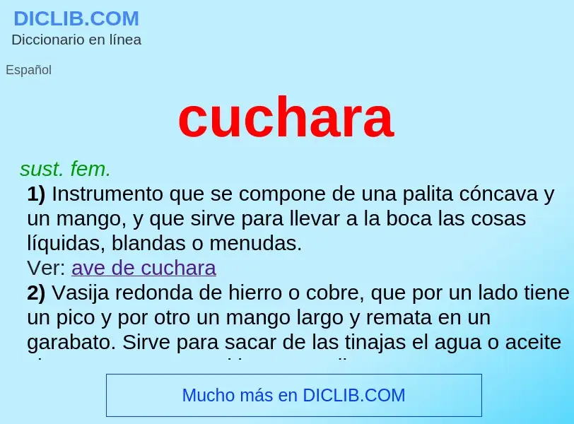 Wat is cuchara - definition