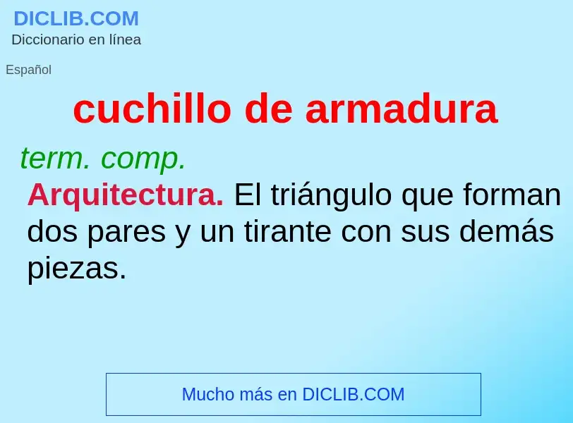 ¿Qué es cuchillo de armadura? - significado y definición