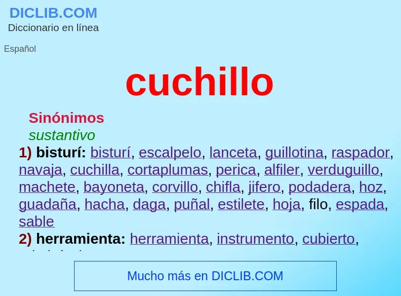 What is cuchillo - definition