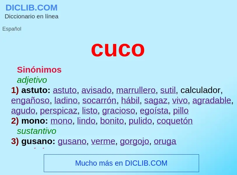 O que é cuco - definição, significado, conceito