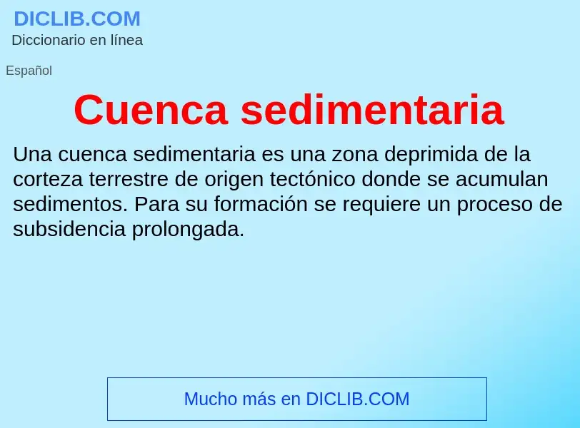 Что такое Cuenca sedimentaria - определение