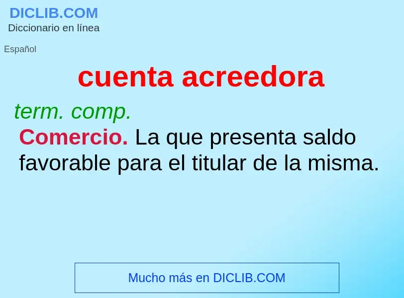 What is cuenta acreedora - definition