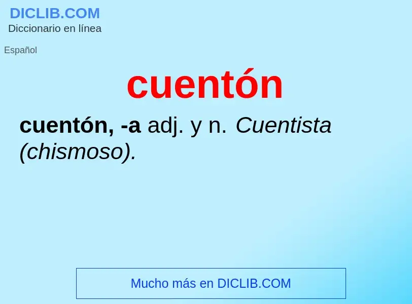 Что такое cuentón - определение