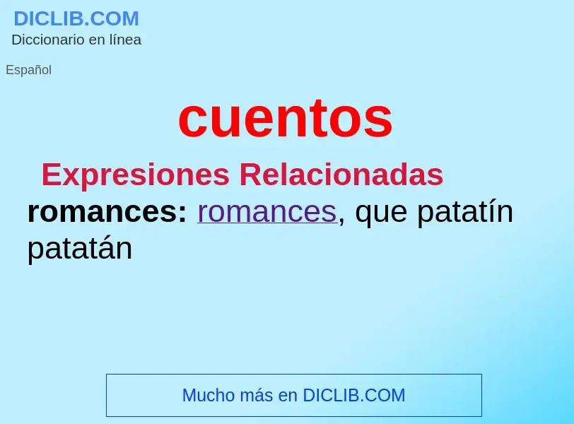 What is cuentos - definition