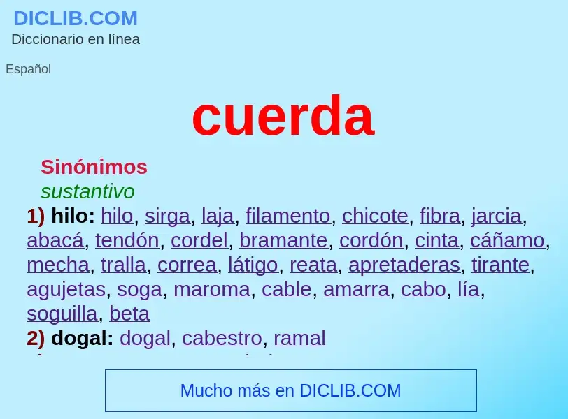 What is cuerda - meaning and definition