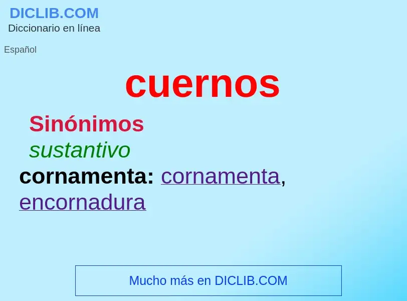 Wat is cuernos - definition