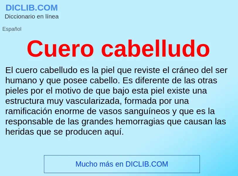 What is Cuero cabelludo - definition