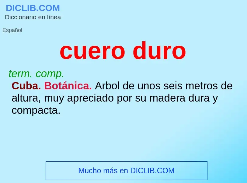 Wat is cuero duro - definition