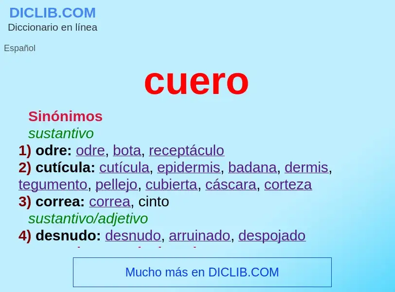 What is cuero - definition