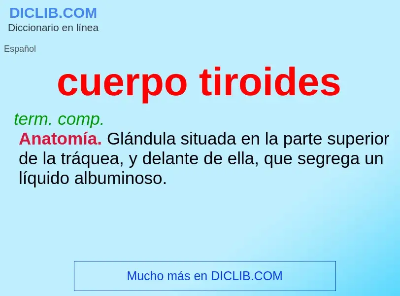 What is cuerpo tiroides - definition