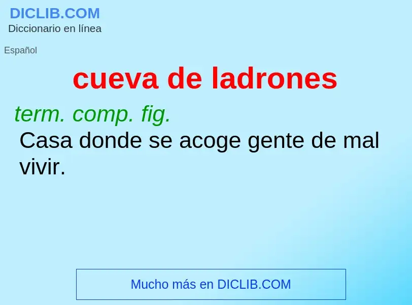 Wat is cueva de ladrones - definition