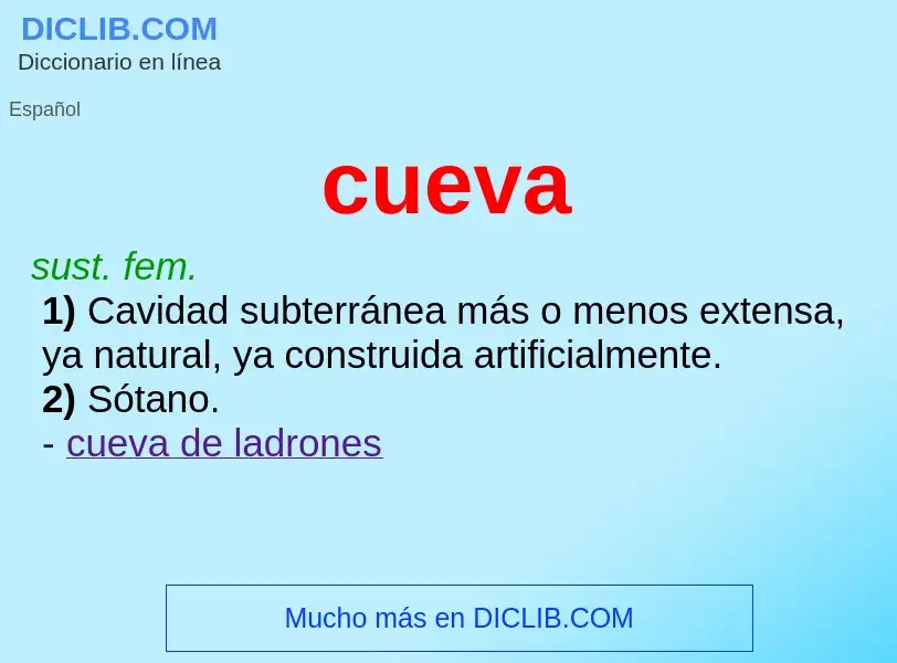 O que é cueva - definição, significado, conceito