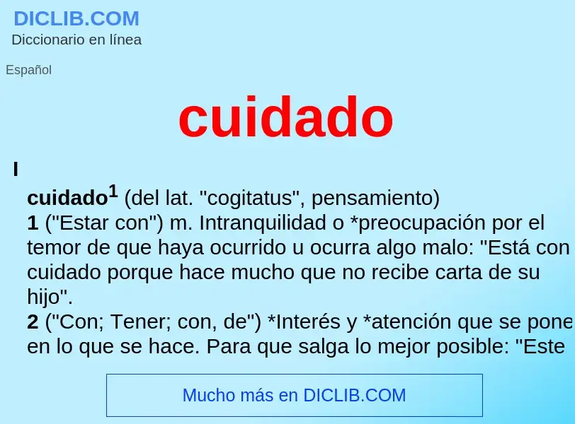 What is cuidado - definition