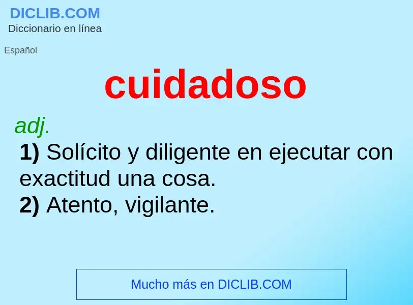 Wat is cuidadoso - definition