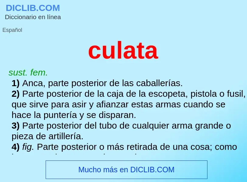 Was ist culata - Definition