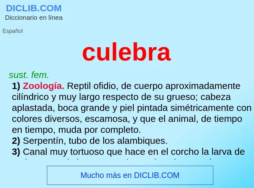 What is culebra - definition