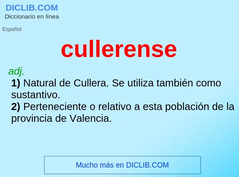 Что такое cullerense - определение