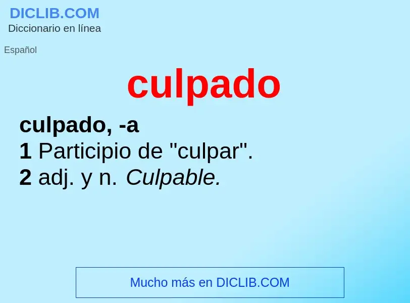 Wat is culpado - definition