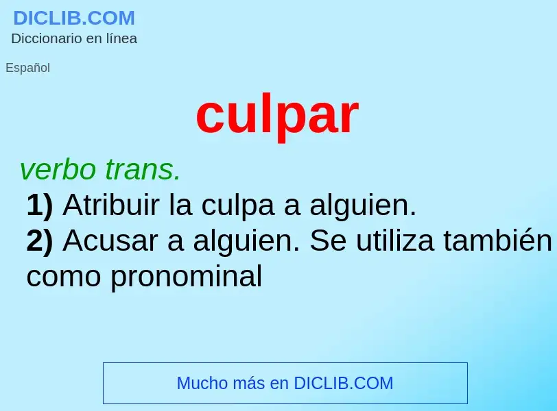 O que é culpar - definição, significado, conceito