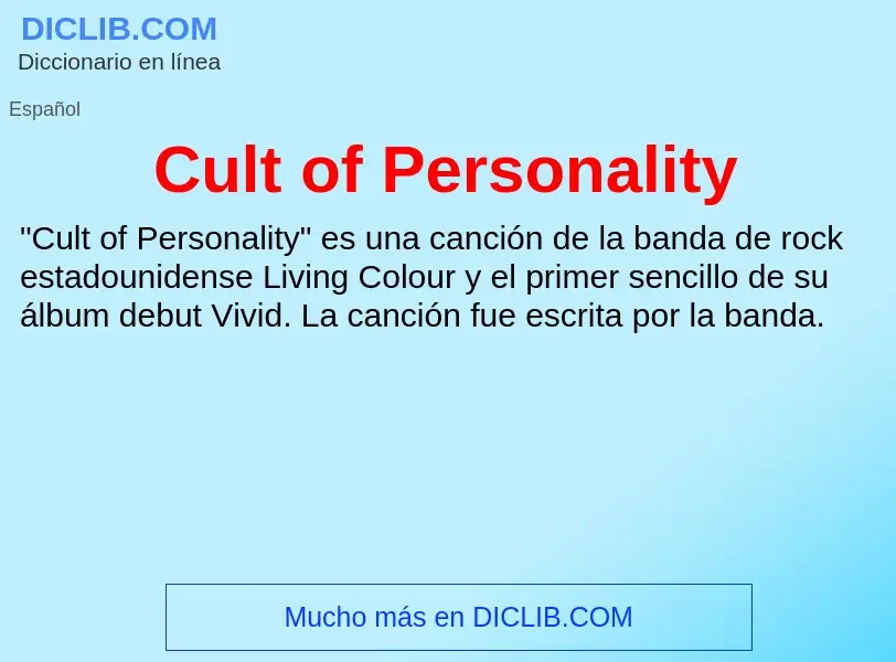 Was ist Cult of Personality - Definition