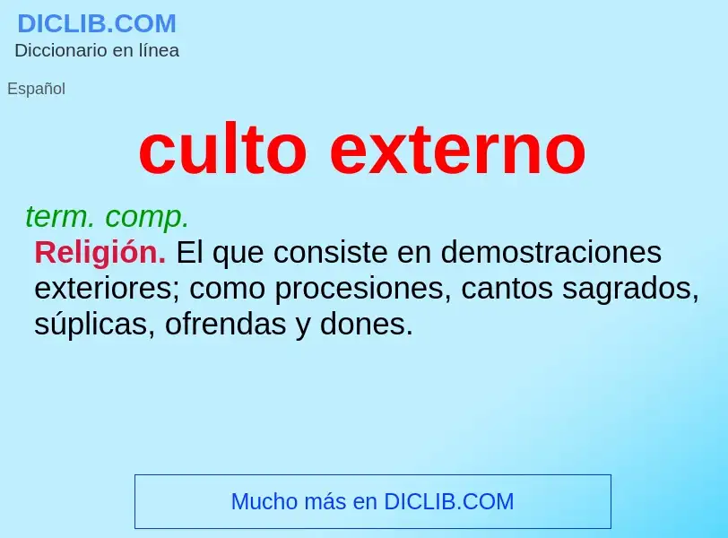 What is culto externo - definition