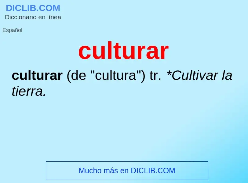 Wat is culturar - definition