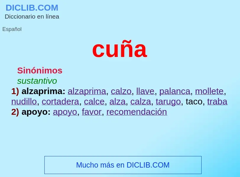 Was ist cuña - Definition