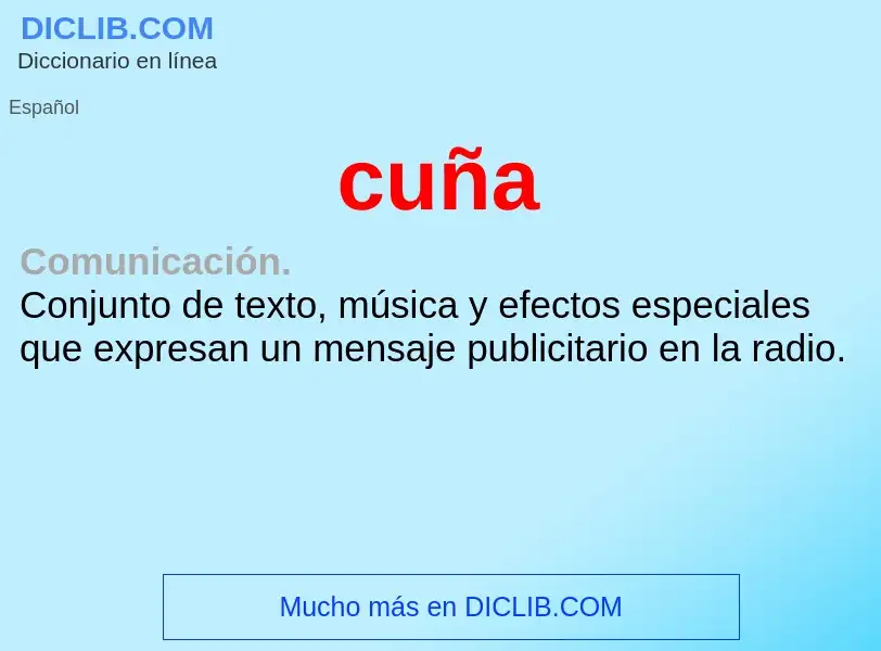 What is cuña - definition